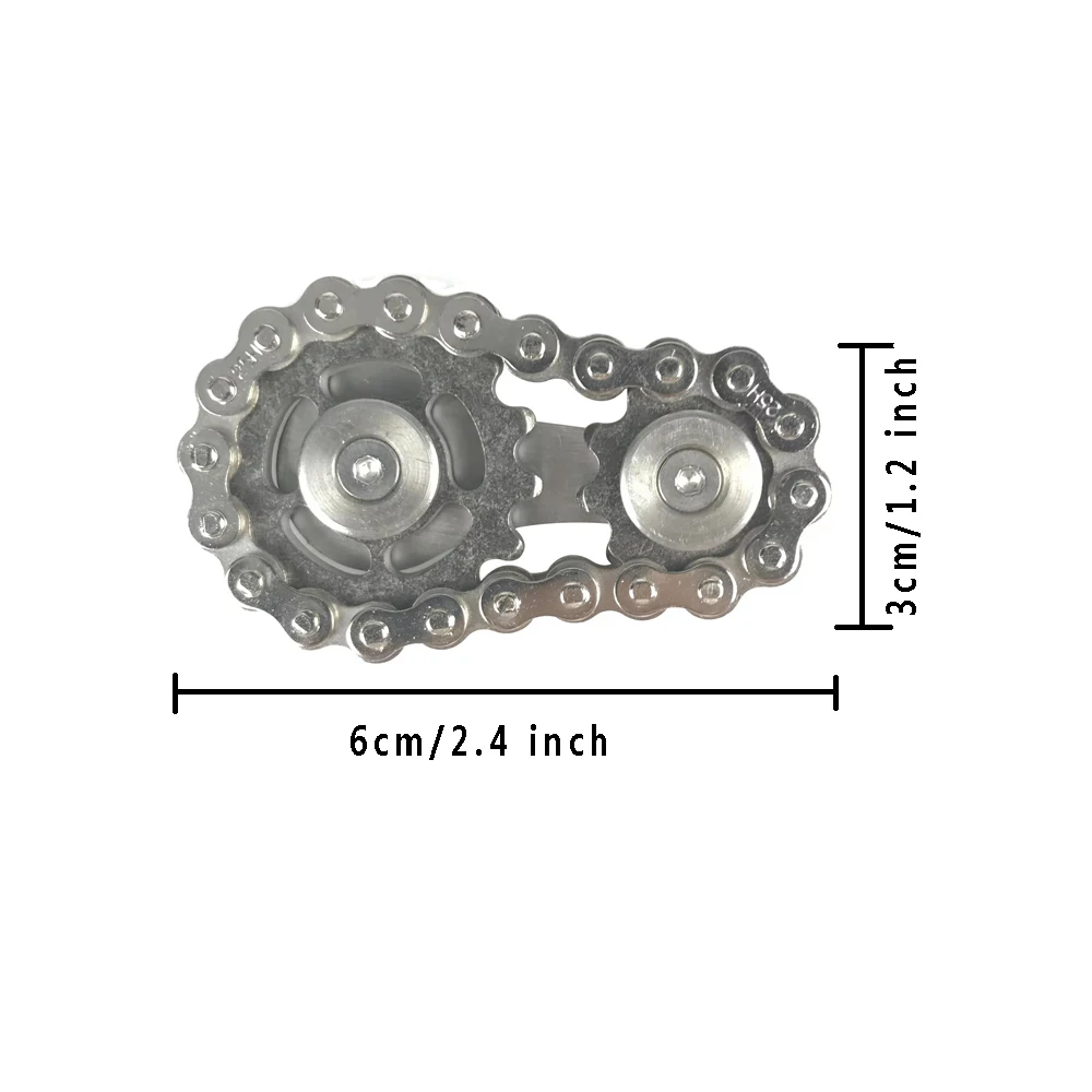 Sprockets Flywheel Fingertip Gyro Sprockets Chains EDC Metal Toy Gear Chain Gyro Drop Ship Sproket Roadbike Spinner