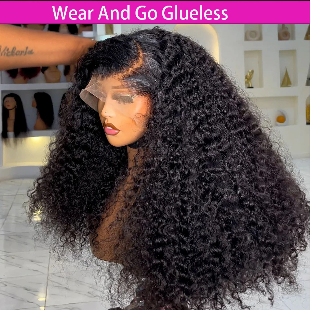 

HD Jerry Curly Glueless Wigs 9x6/6x6 Transparent Lace Frontal Wigs 300/400Density Brazilian Remy Hair Wigs Pre Plucked For Women
