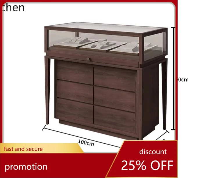 

ZML Jewelry Display Cabinet Island Jewelry Glass Display Cabinet Storage Cabinet