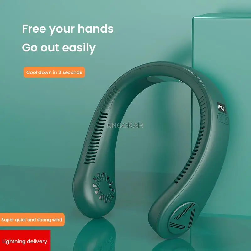 

Портативный вентилятор для шеи с воздушным охлаждением, мини-безлопастной светодиодный кондиционер, беспроводной спортивный охлаждающий подвесной вентилятор на открытом воздухе, ventilador de cuello