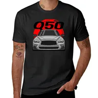 Front Silver Q50 Sedan T-Shirt blue archive graphics custom t shirt mens workout shirts