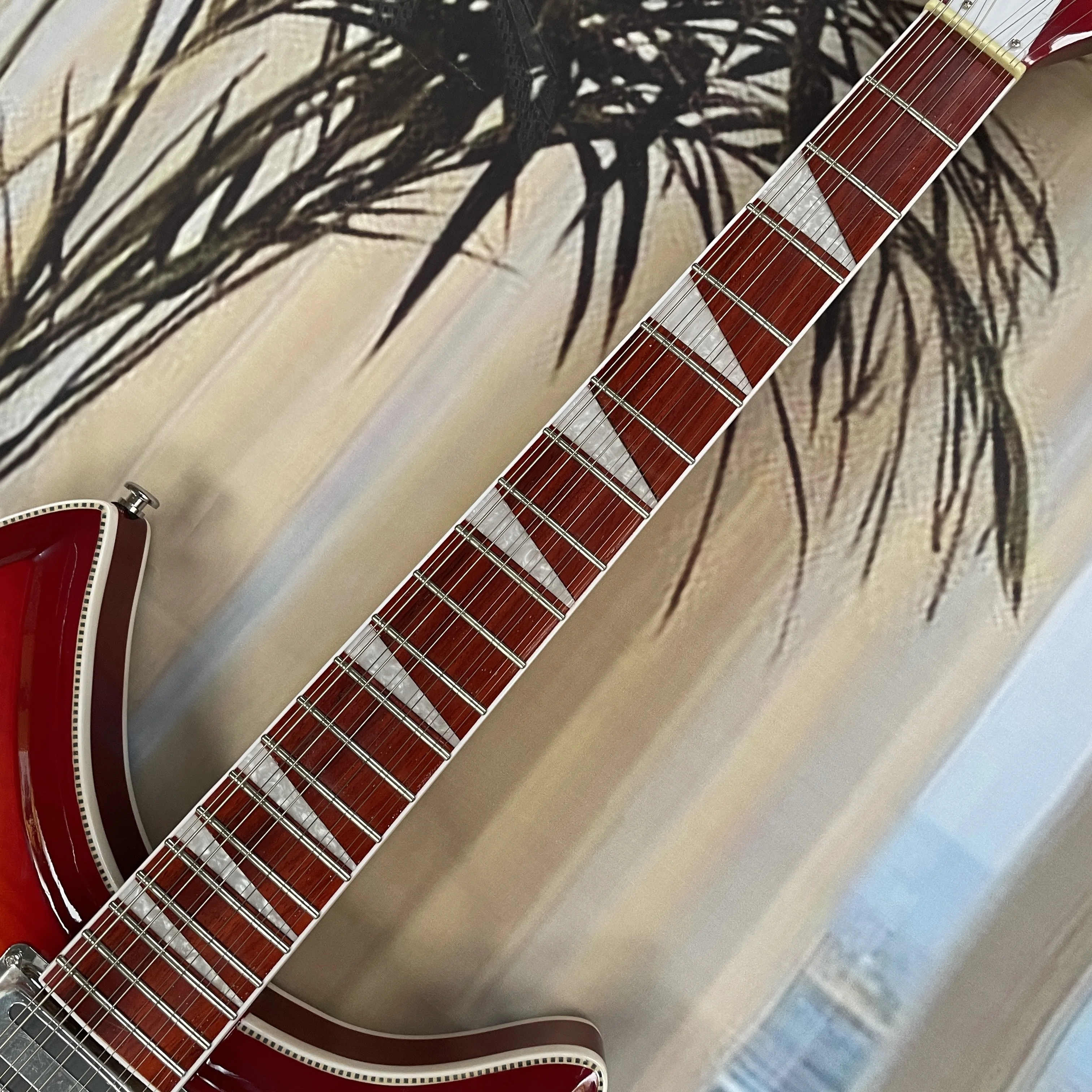 12-string semi-hollowbody electric guitar, rosewood fingerboard guitars, smooth-playing fast-picking electric guitarra view 5