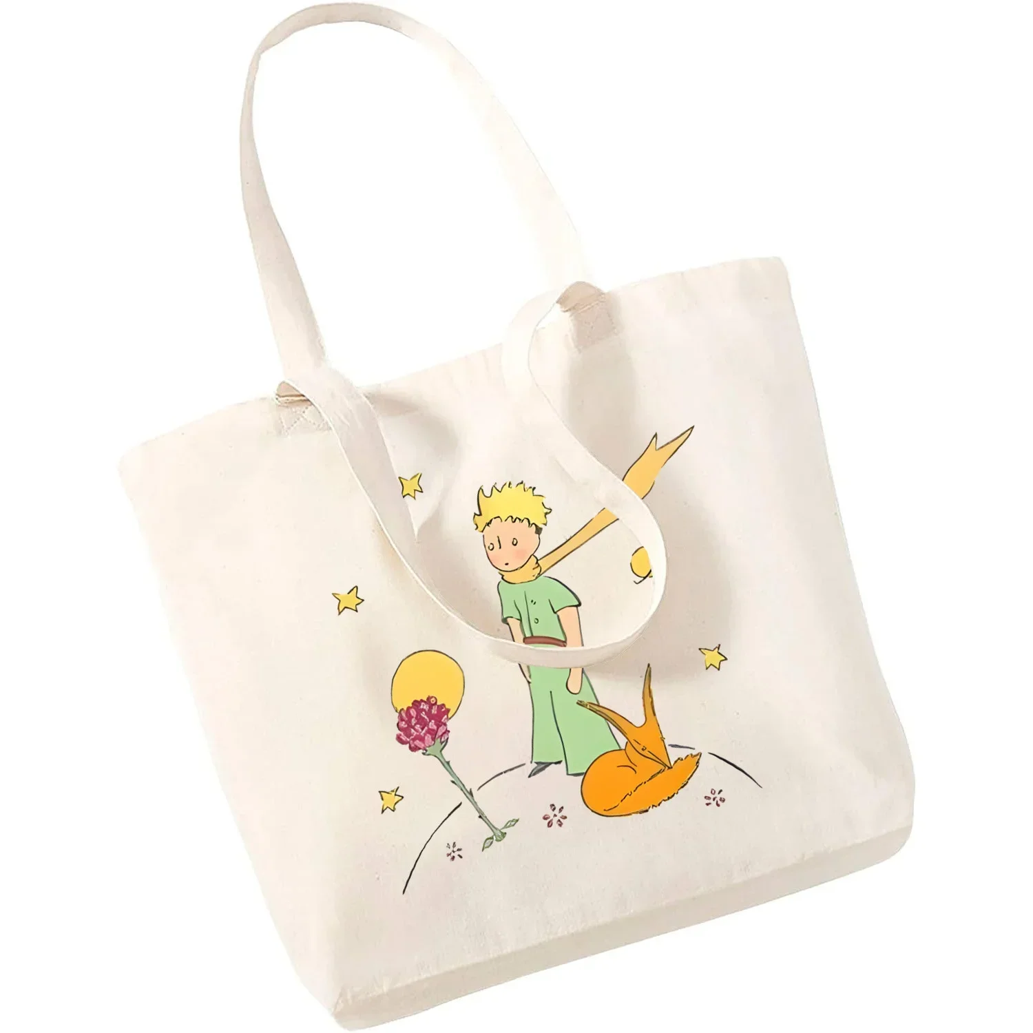 Ladies Shoulder Bags Popular Printed Tote Bags Little Prince Earth Space Y2K Art Harajuku Kawaii Shopping Bag