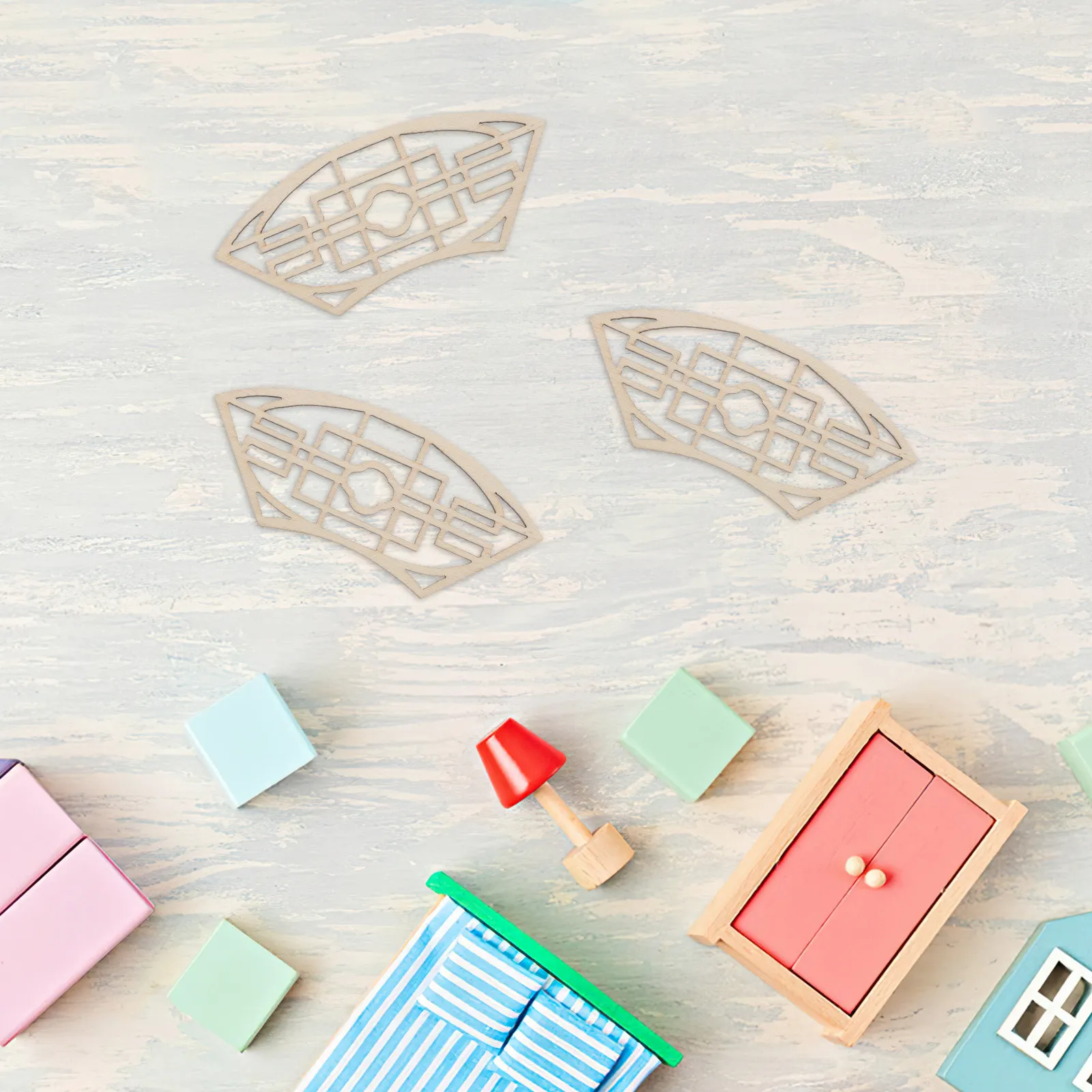 20Pcs Mini Screen Decoration Decorative Miniature Chinese Screen For Dollhouse Decor Style Wood Divider Compact