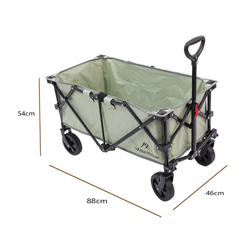 Mountainhiker 88cm Camping Cart Adjustable Outdoor Luggage Cart Foldable Portable Shopping Cart Effort-Saving Universal Wheels