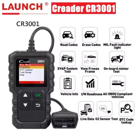 Оригинальный Launch Creader 3001 CR3001, полный сканер считывания кодов OBD2/EOBD, поддержка Cr3001, такой же, как Al419