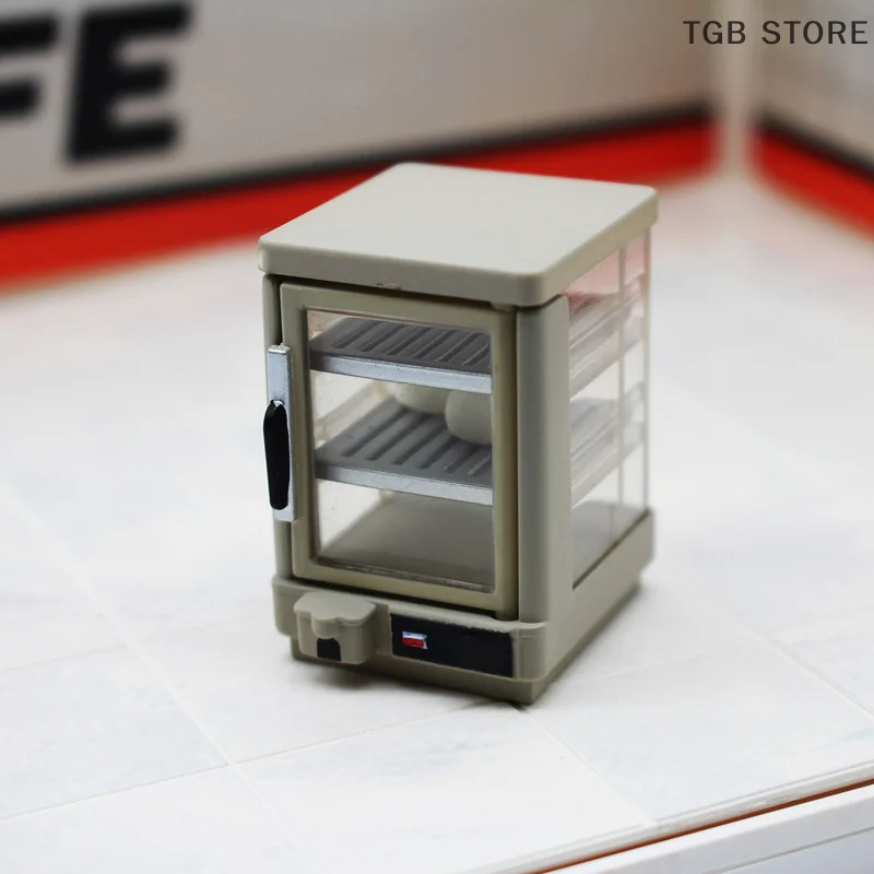 Armoire d'isolation chauffante pour petit déjeuner, modèle Mini vitrine alimentaire, magasin de commodité Miniature, jouet, accessoires pour maison de poupée