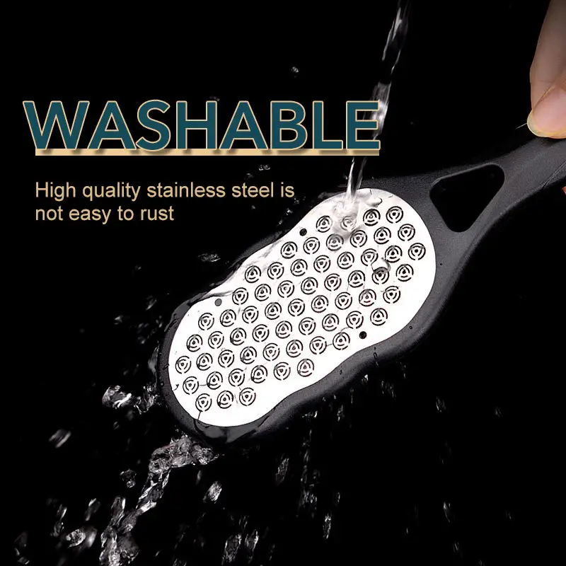 Foot Callus Remover Pedicure Scrubber Stainless Steel Foot Grater Heel File Hard Skin Rasp Grinding Foot File Remove Dead Skin