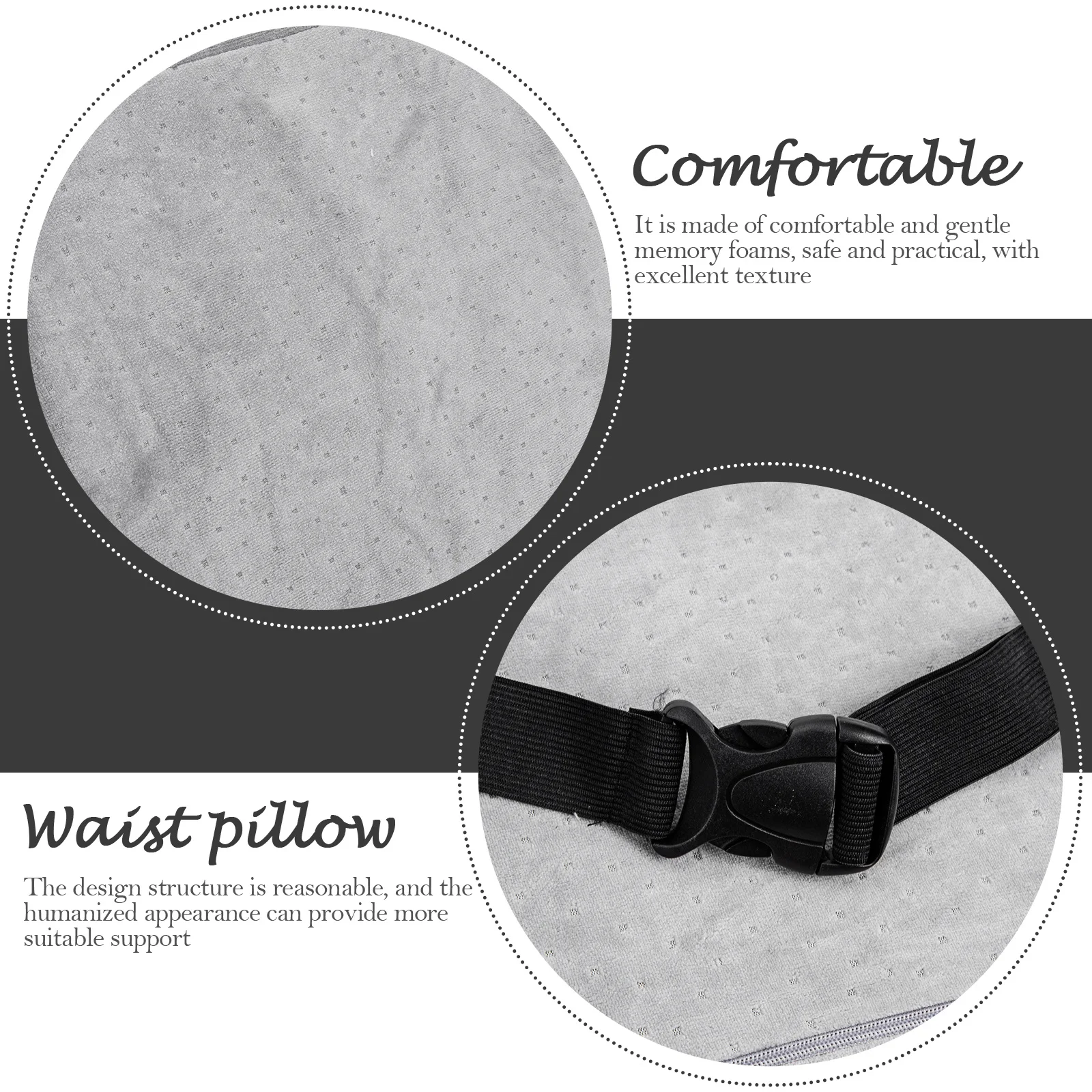 

Memory Foam Lumbar Relief Pillow Soft Comfortable Car Seat Cushion Supporting Lower Back Waist Support for Office