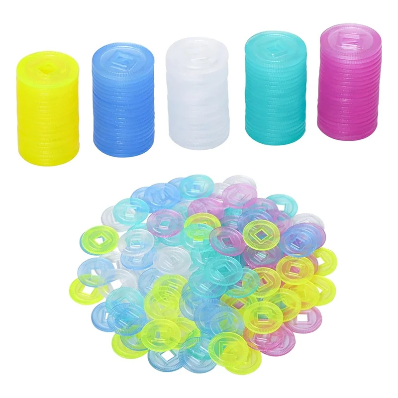 สำหรับเหรียญคะแนนไพ่นกกระจอกใน 5 สี- 100 ชิ้นชุดอเมริกันสำหรับชิปไพ่นกกระจอกสำหรับเล่นเกม