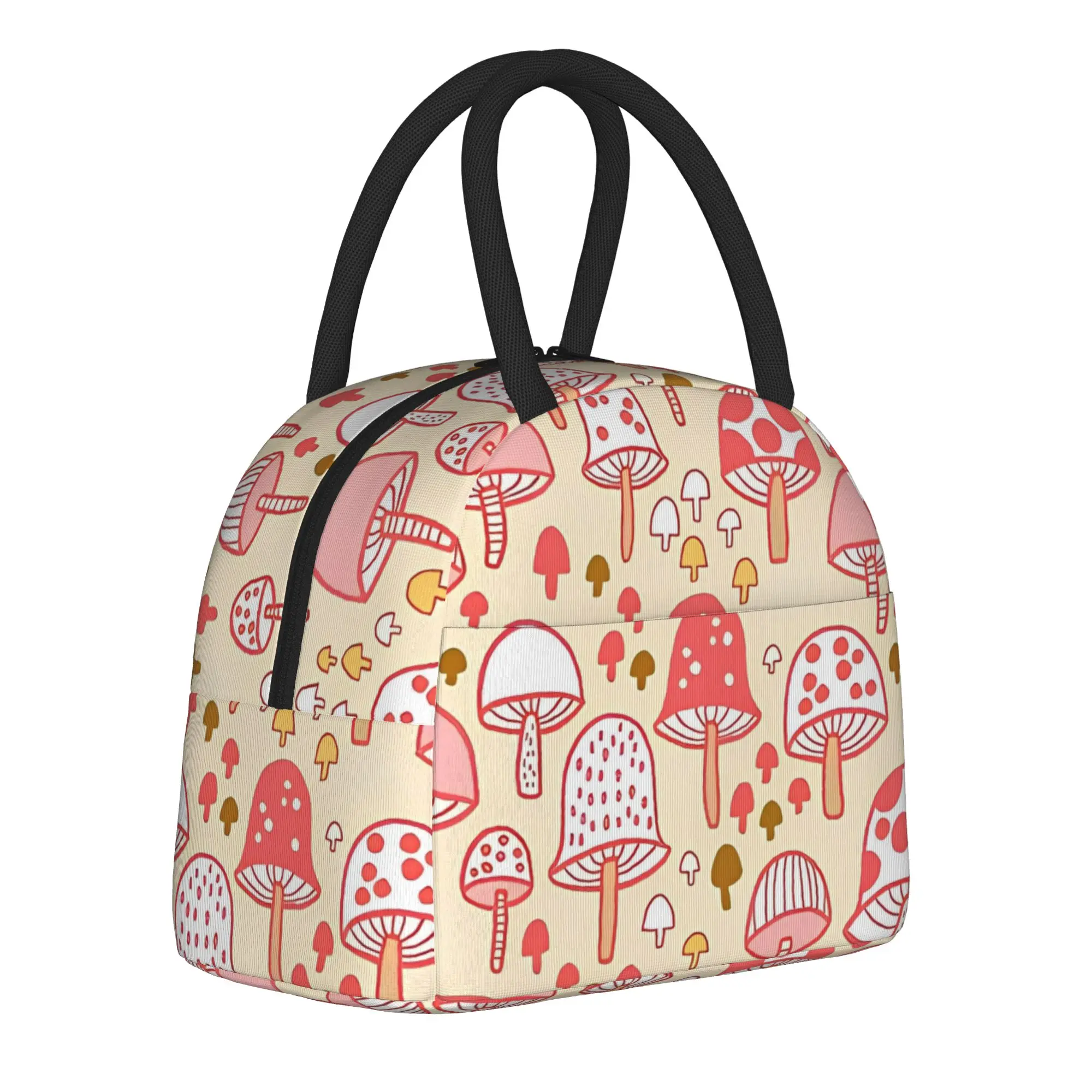 Cartoon Mushroom Forest  Insulated Lunch Bags Thermal Bag Meal Container Portable Tote Lunch Box Food Storage Bags Work  Outdoor