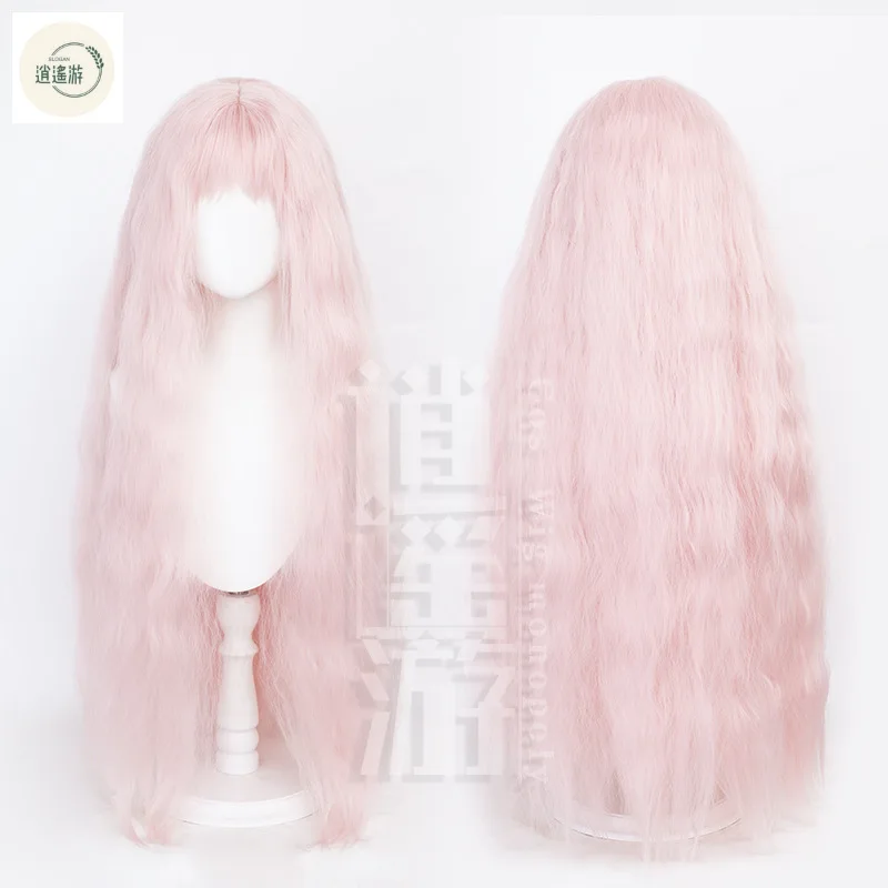 Serizawa Layla Cosplay Wig Anime NANA 100CM Light Pink Heat Resistant Synthetic Hair Halloween Party Anime Cosplay Wigs+wig Cap