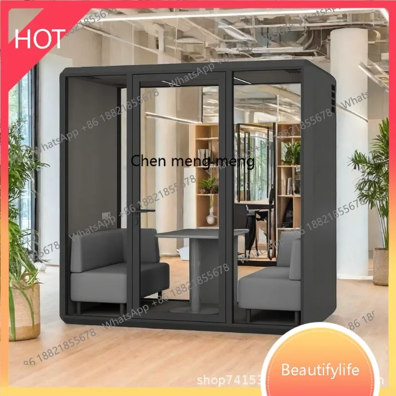 03 Mobile soundproof room college interview, silent cabin, office four people negotiation warehouse, psychotherapy, noise reduc