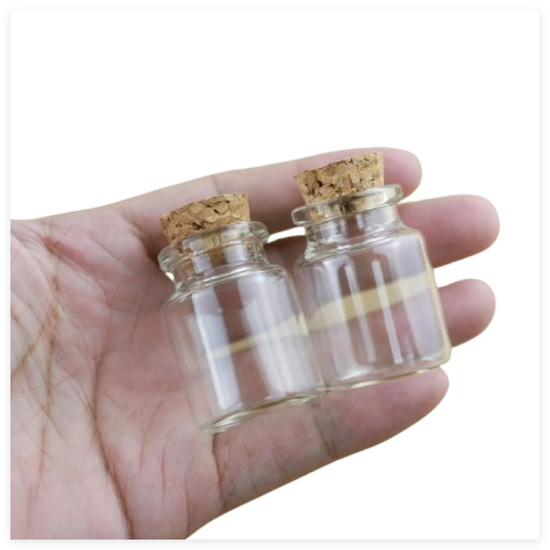 50 Pcs 15ml Small Glass Bottles Cork Stopper Diy Glass Jars 16*30*40mm Bottle Test Tube Vial Wedding Gift Home Decor