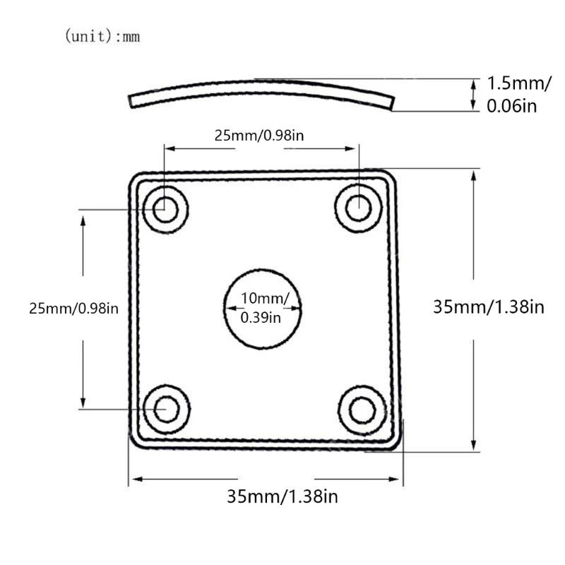 Premium Square Guitar Jacks Plate For Musicians Seeking Reliable Connectivity