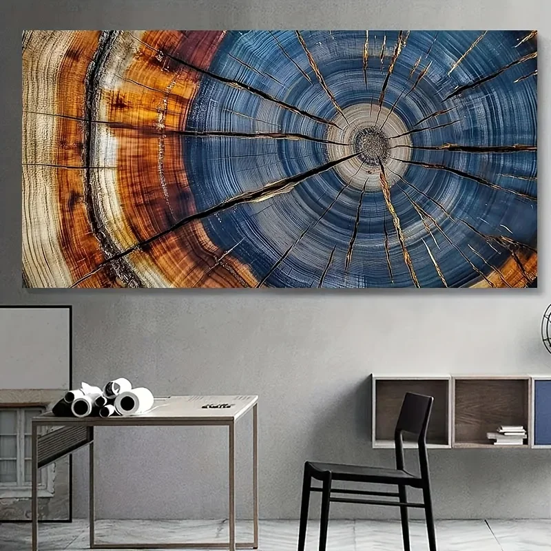 

Canvas Wall Decor Modern Colorful Tree Rings Canvas Art, Frameless Wall Decor for Living Room and Bedroom