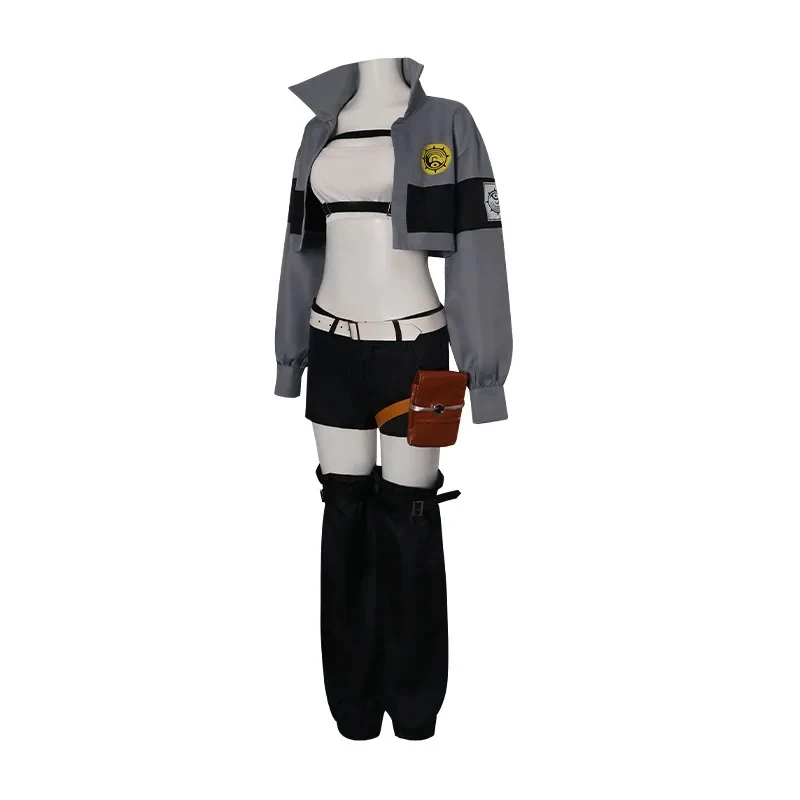 KK56Anime Gachiakuta Riyo Cosplay Grey Uniform Costume Wig Women Gothic Daily Clothing Halloween Christmas Party Outfit.OJ6/