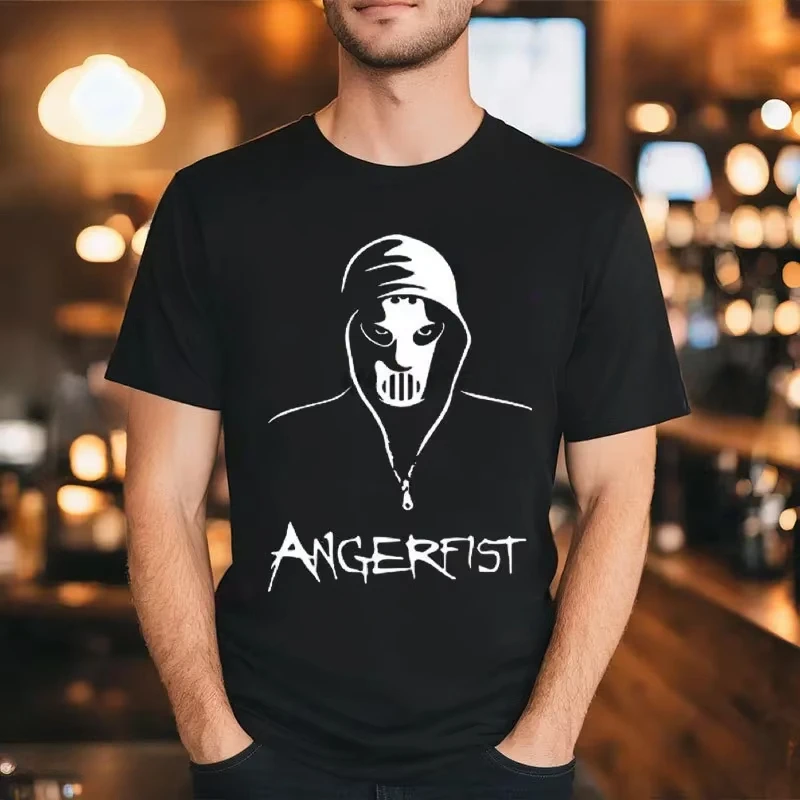 Summer Fashion Angerfist 100% Cotton Men Tshirt HARDCORE TECHNO MAINSTREAM GABBA Women T-shirt Dutch Gabber Music Oversized Tops image 3