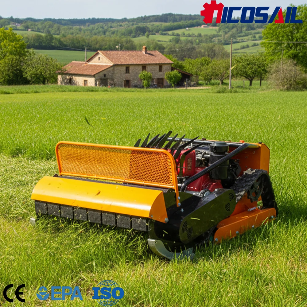 

800mm Remote Control Lawn Mower Custom Euro 5 Compliant CE Certified Smart Grass Cutter for Agriculture