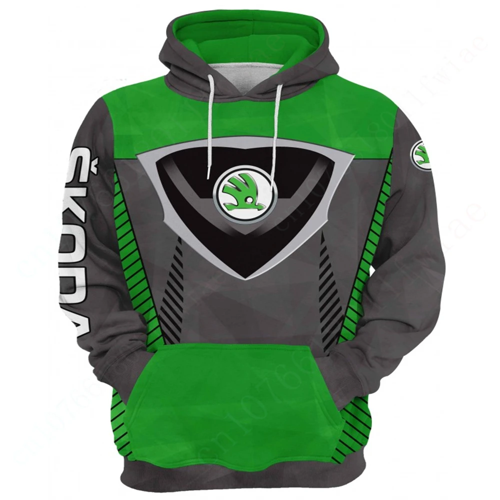 Hoodies Skoda Anime masculino e feminino, moletom casual, roupa unissex, pulôver Essentials, impressão 3D, Harajuku, zip, top