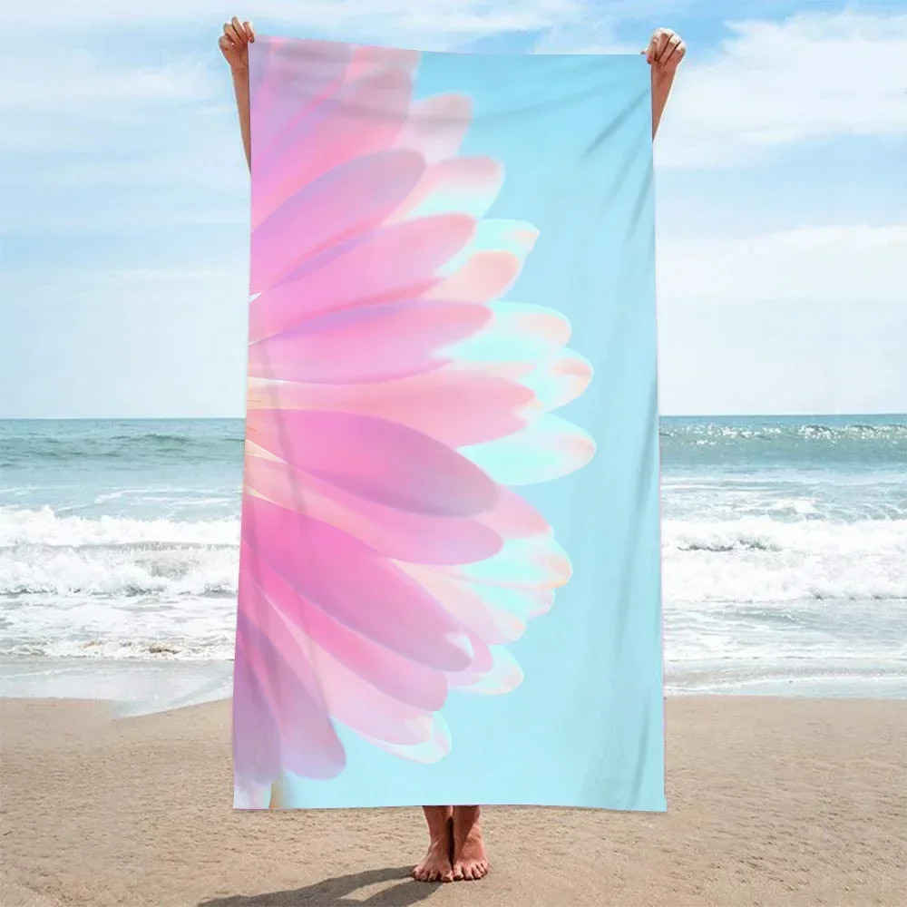 Thickened Large New Beauty Sandy Bath Towel No Sand Free Surf Poncho Bath Summer Swimming Fitness Yoga Flower Square Beach Towel