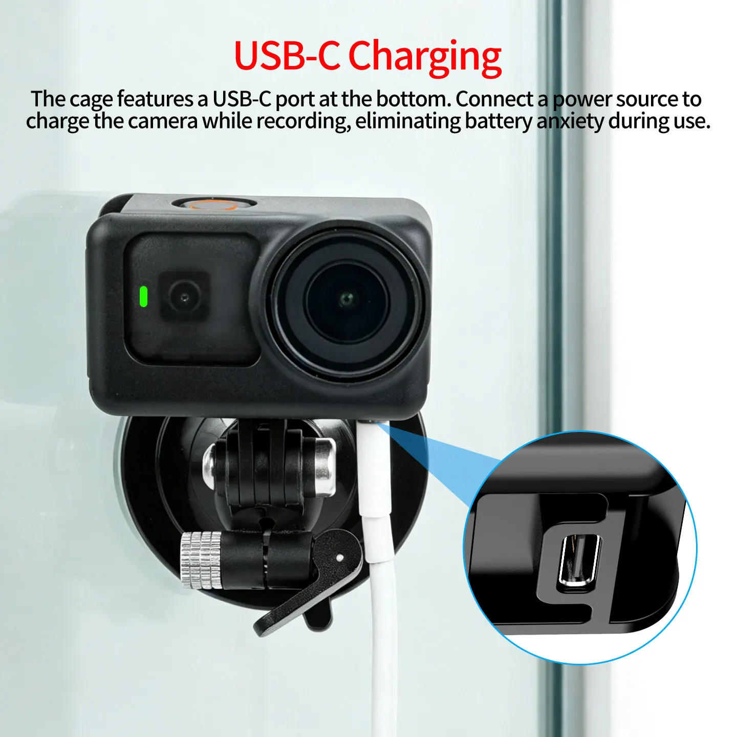 Für DJI Osmo Nano Action-Kamera Aufladbarer Magnetischer Schutzrahmen Stativadapter 1/4 Cold Shoe Mount PC Kratzfester Käfiggehäuse – Detail 3