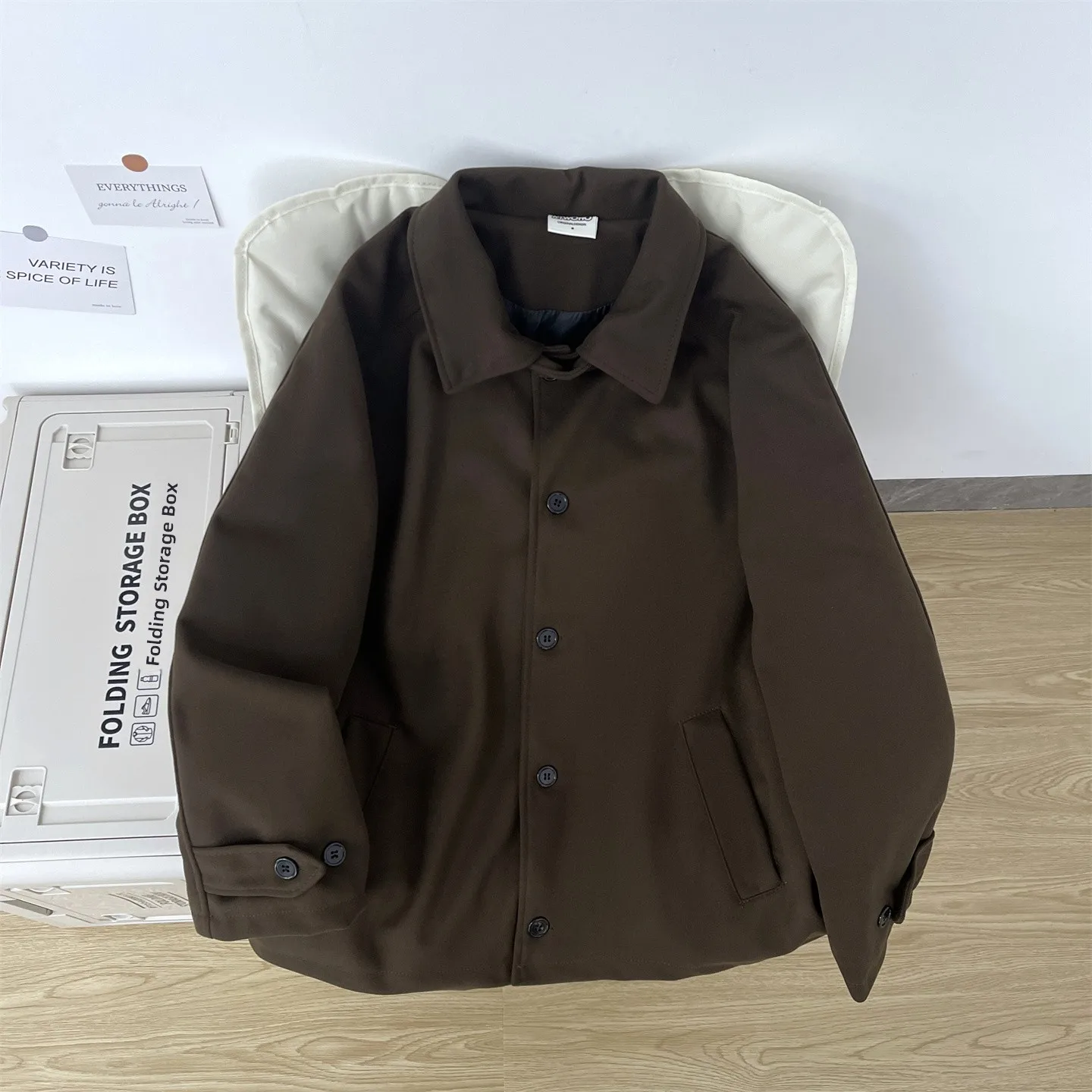 

Ретро-пальто в японском стиле из шерсти, осенне-зимнее, повседневное, высококачественное, свободного кроя, универсальное, повседневное, из полиэфирного волокна