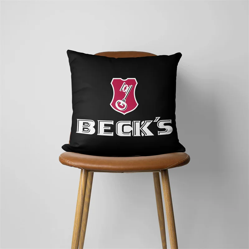 Becks Pillow Case Home Decorative Gift Sofa Car Cushions 45x45cm Square Pillowcase Chair Pillow Cove 474