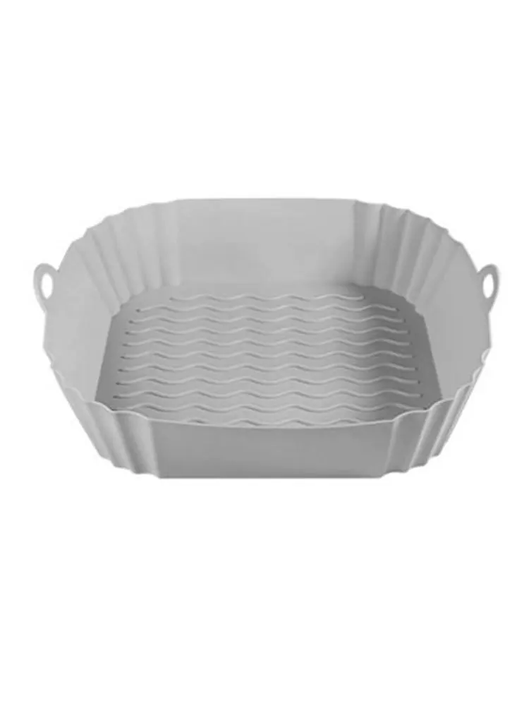 21-20-5.5cm Air Fryer Baking Tray Silicone Pad Food Grade Silicone Baking Pad Square Round Air Fryer Silicone Baking Tray Square