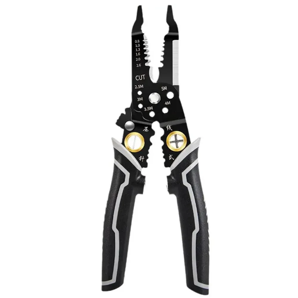 Wire Stripper Iron Copper Wire Cutter Cable Cutter Wire Crimping Pliers Clamper Splitting Winding Electrician Tool