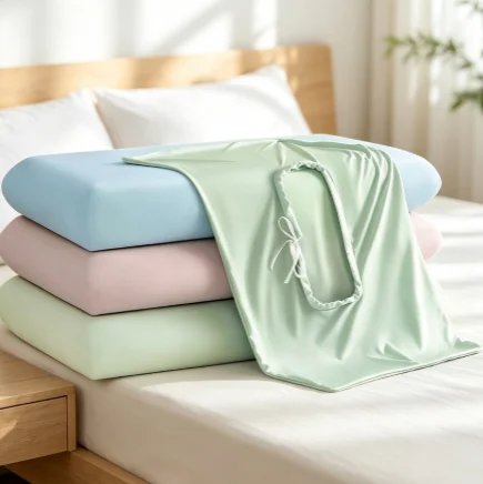 Breathable Washable Ice Silk Pillow Cover 1Pc Summer Cooling No Insert Pillowcase For Hot Sleepers Air Condition Night Rest