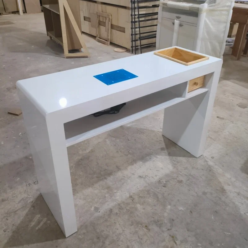 Modern Speciality Nail Table Vacuum Vanity Japanese Simple Manicure Table Design Nordic Mesa Manicura Salon Furniture