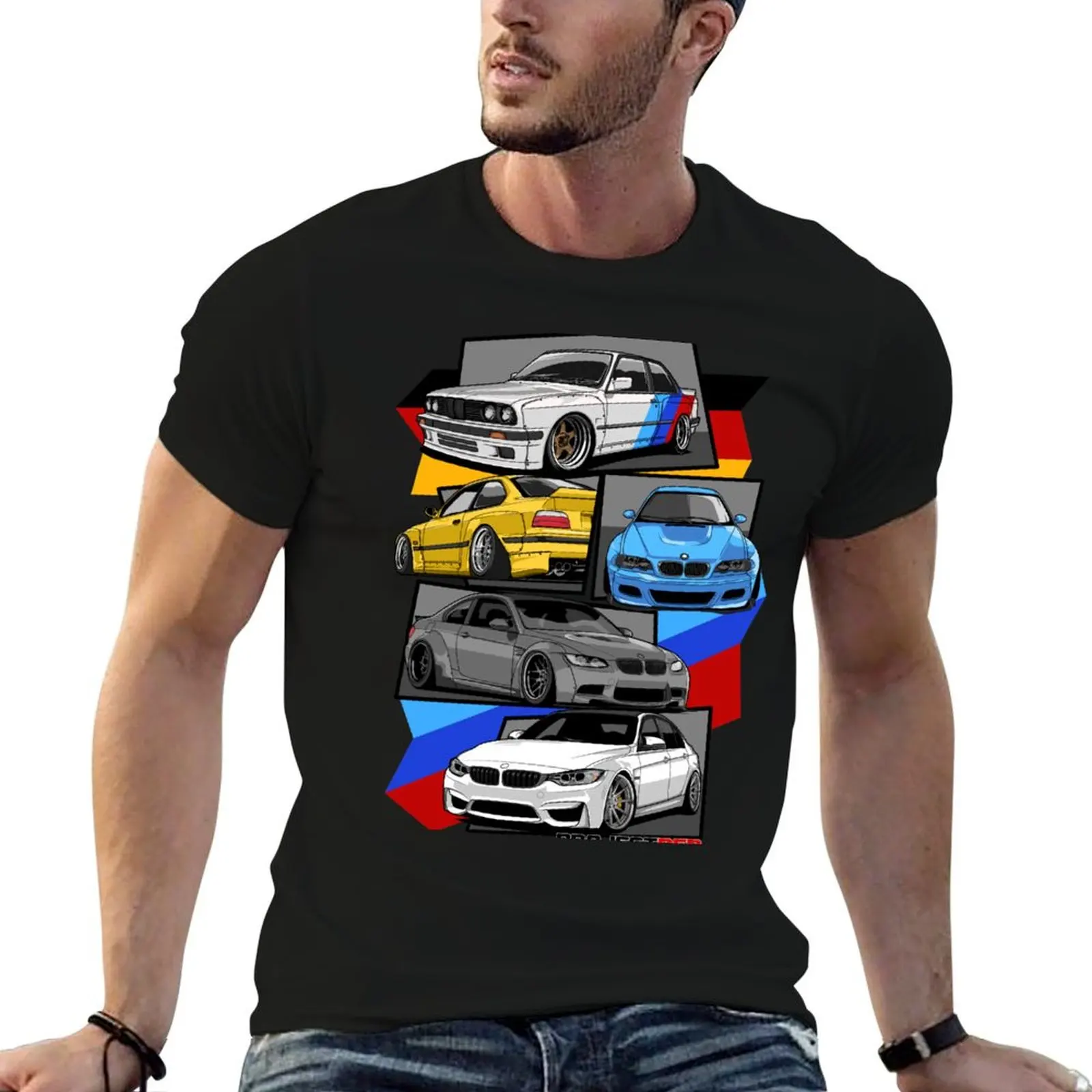 Bavarian Power - | E30 | E36 | E46 E92 F80 M3 T-Shirt Trendy Pattern T-Shirt for Men