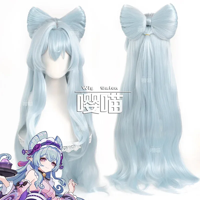 2025 aaa لعبة جينشين إمباكت يوميميميزوكي ميزوكي طويل أزرق مقاوم للحرارة شعر مستعار اصطناعي أنيمي شعر مستعار تأثيري s هالوين P