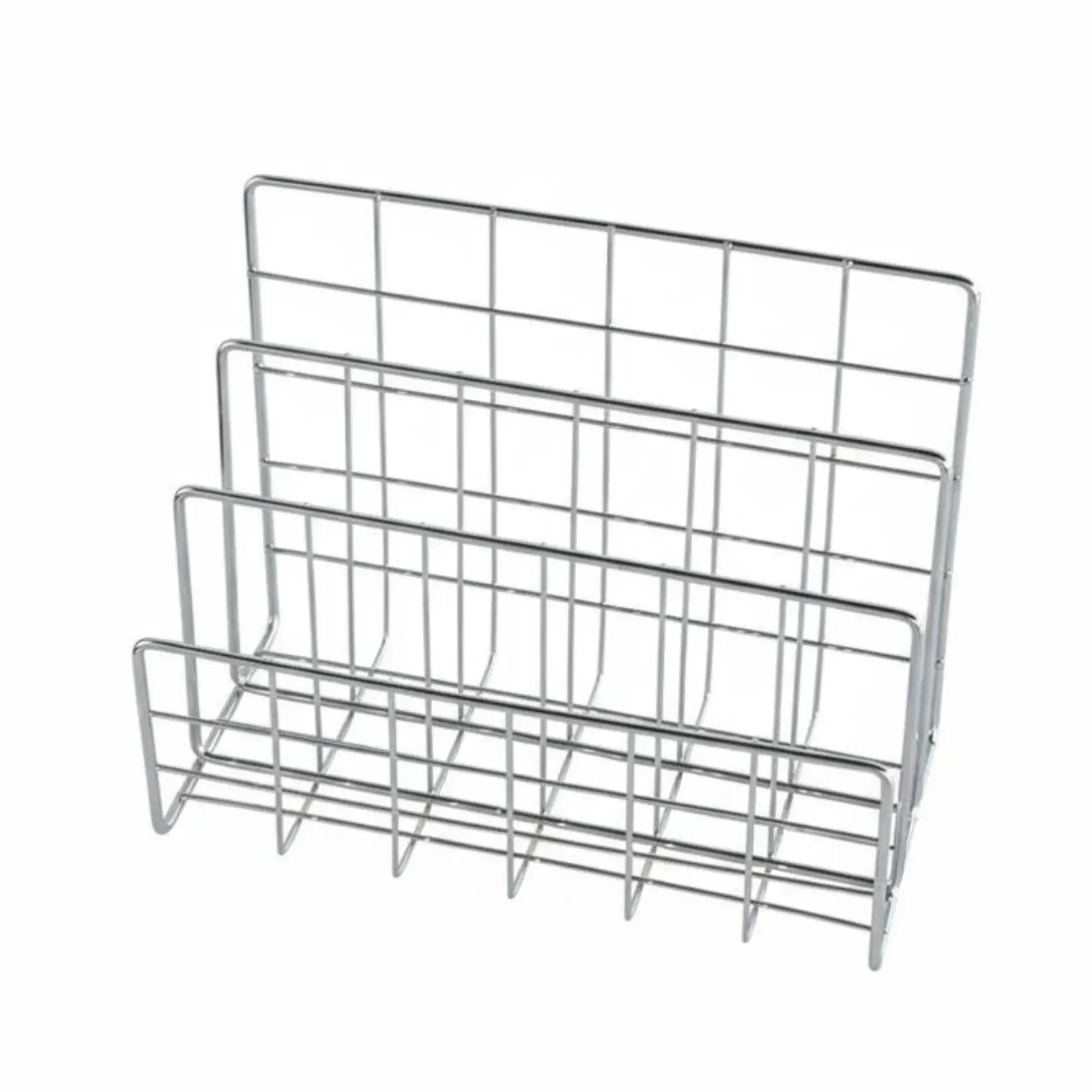 Metal Wire Desk Organizer Minimalist Document Holder Vertical Storage Shelf for Workspace and Home