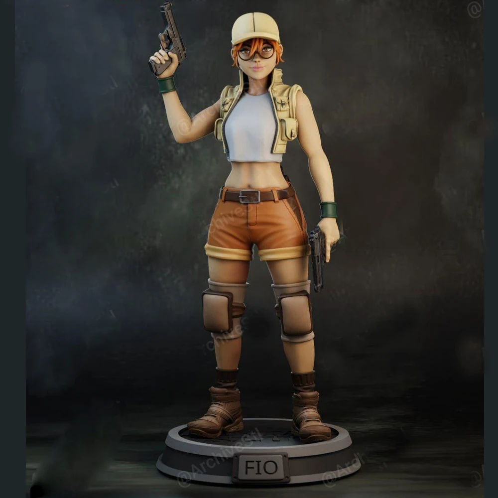 

1/24 Fio Metal Female Soldier Slug Model Figure Toy Collectible Craft Unassembled Miniature Reduction Statue Unpainted Kit