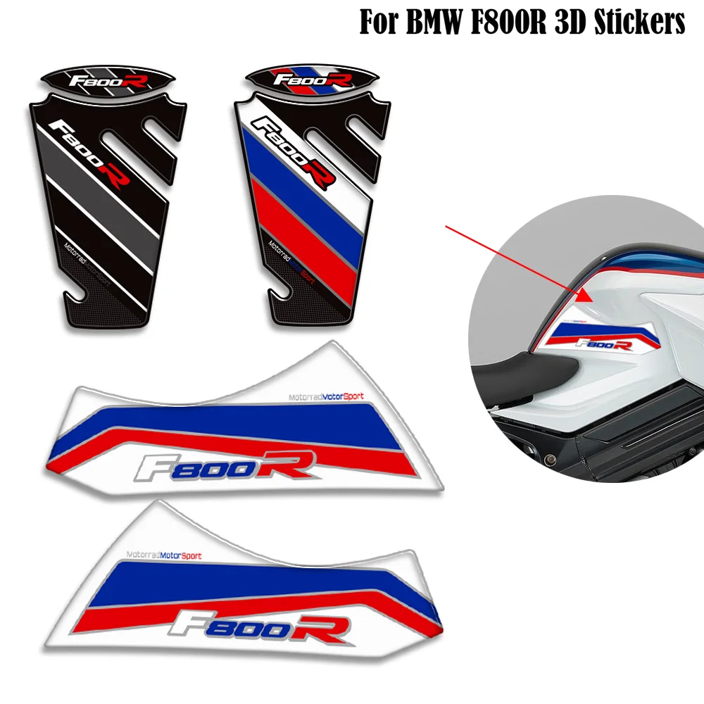 

3D Stickers For BMW F800R F800 F 800Motorcycle Tank Pad Grips Protection Stickers Decals Accessories
