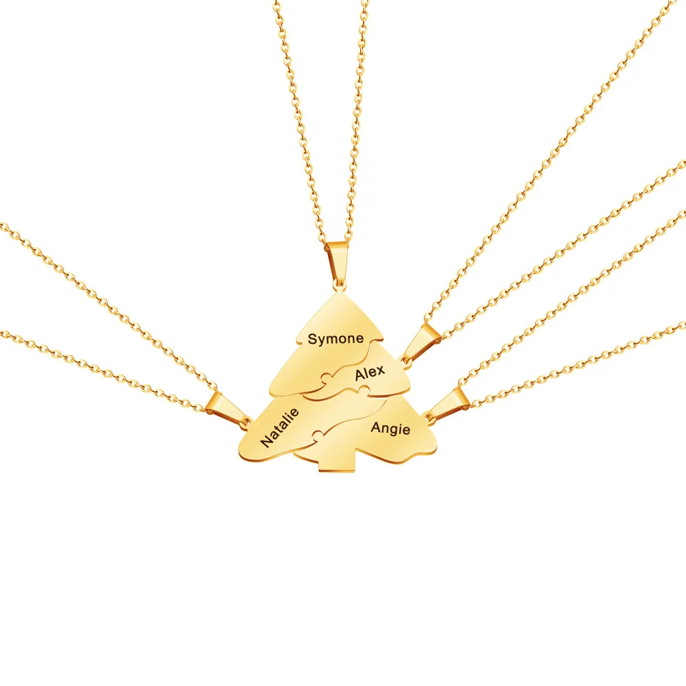DIY Name Weihnachts-Schlüsselanhänger Edelstahl Personalisierter Anhänger Halskette Modisches Geschenk für Sie Ihn Feiertagsschmuck Jubiläum – Detail 8