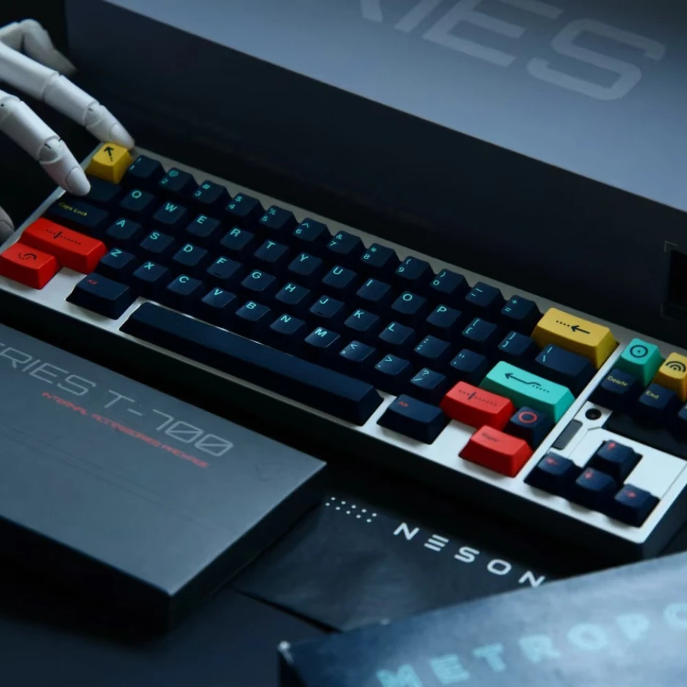 

Колпачки для клавиш GMK Metropolis, тематическая колпачок для клавиш, 129 клавиш, PBT, индивидуальная крышка для клавиатуры, вишневый профиль, колпачок для механической клавиатуры