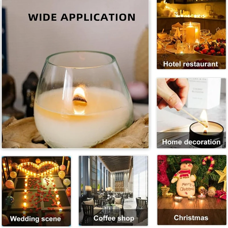 MAKE-Китиль для свечей из вишневого дерева, утолщенные деревянные фитили для свечей, длительное пламя, легко ожоги, сердечники для свечей для изготовления свечей