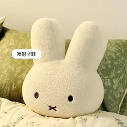 2024 New Kawaii Plush Pillow Cute Miffys Sweet Doll Toy Creative Room Decoration Cartoon Ornament Birthday Gift