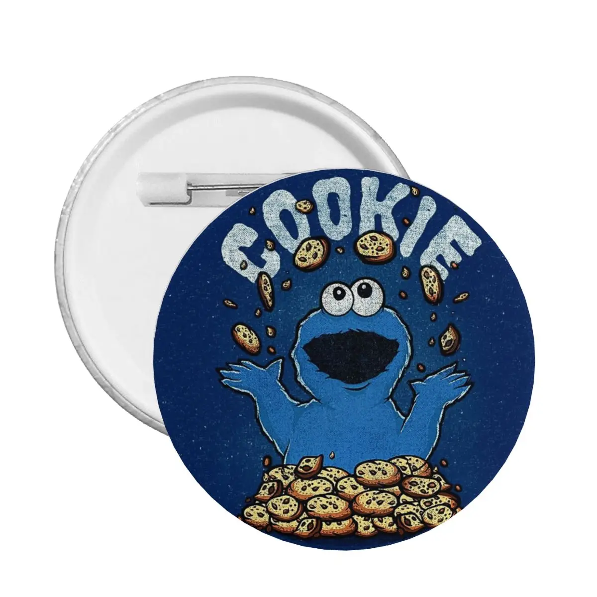 Custom Cookie Monster Television Programs Pin Back Buttons Brooch Badge for Clothes Pinback Birthday Gift