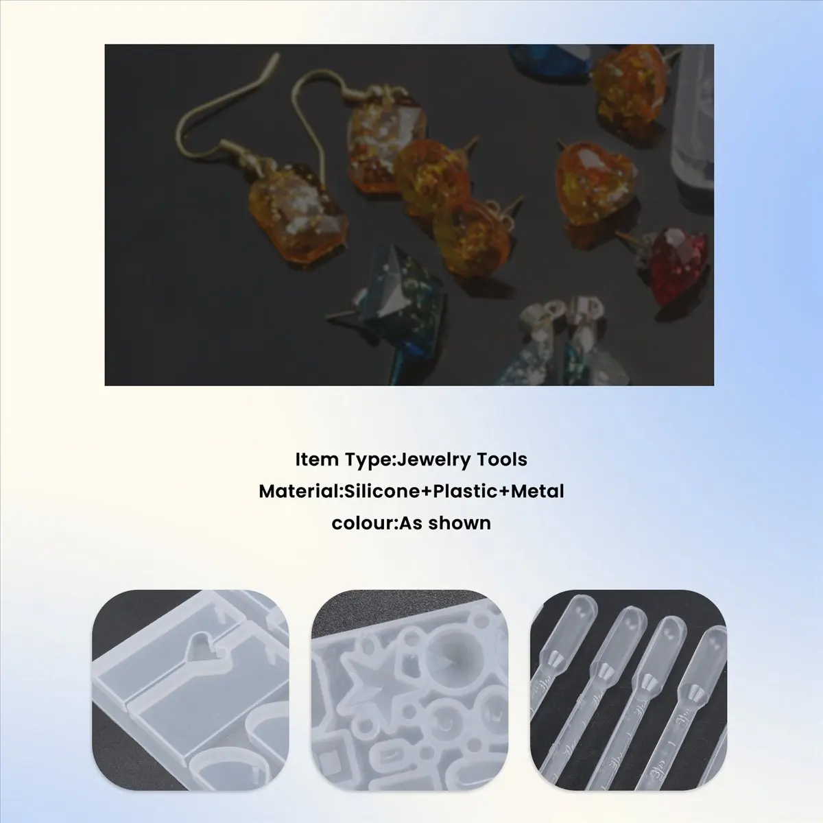 ABQR 148 Pezzi Kit per Creazione di Gioielli in Resina, Stampo per Colata in Silicone per Principianti con Stampi, Kit in Resina e Set di Strumenti