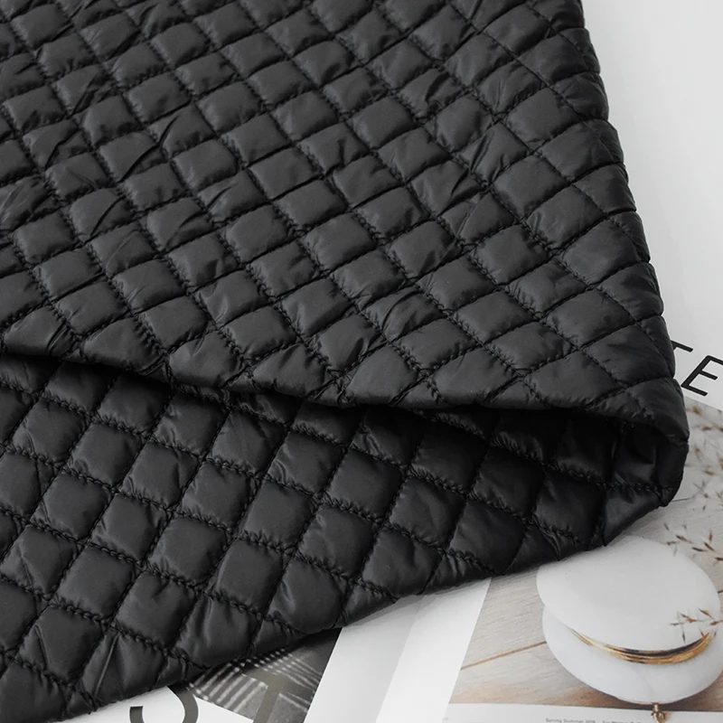 Autumn and Winter Quilted Lattic Cotton Fabric, Making Padded Jacket Coat Lining Girls' Cute Quilted Cotton Clothes Cloth Trench