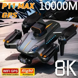 Dron P11 Pro Max 8K 5G GPS profesional HD fotografía aérea Cámara Dual evitación de obstáculos ANC cuadricóptero sin escobillas 10000M ﻿