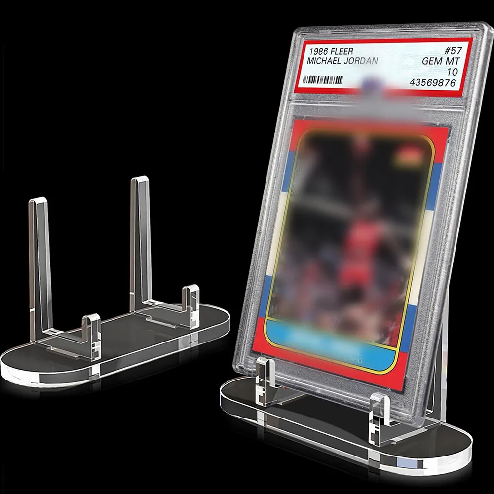 

10pcs Clear Acrylic Trading Card Display Stand for PSA Graded Cards Sports Card Holder