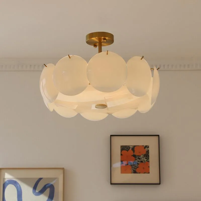 

Mid-Century Designer Ceiling Light - Multi-Space LED Flush Mount for Living Room, Bedroom & Entryway, Contemporary Style