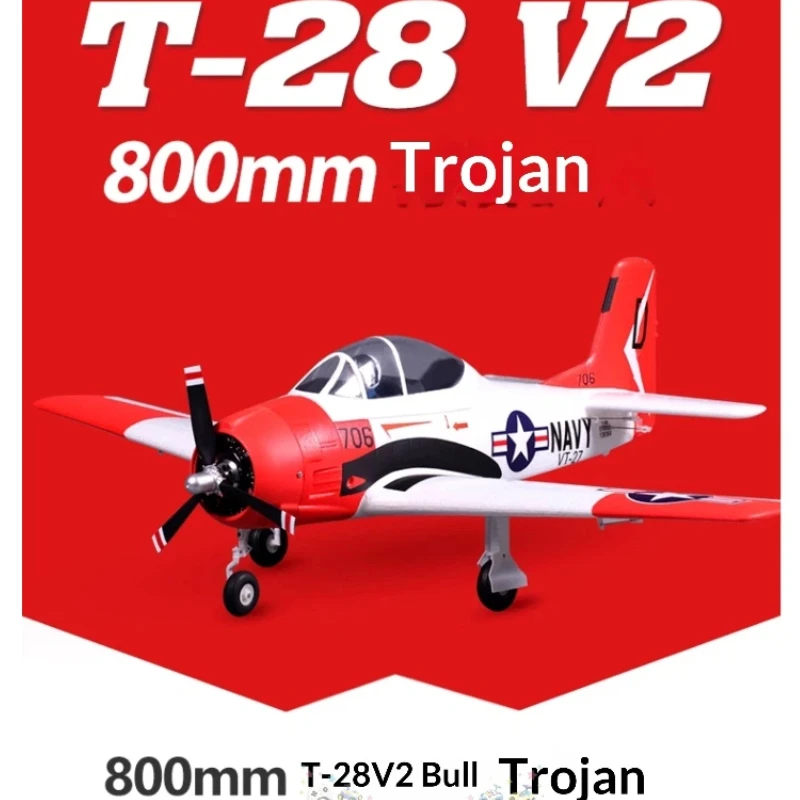 FMS 800mm T‑28 Trojan RC Fixed‑Wing WWII Navy Scale Warbird Beginner Adult Outdoor Hobby RC Airplane PNP Version