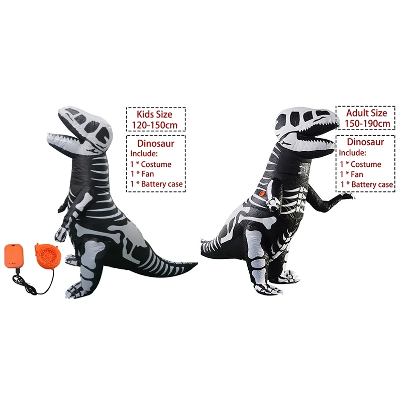 Inflatable Costume Dinosaur Skeleton Carnival Cosplay Party Fancy Dress Birthday Outfits