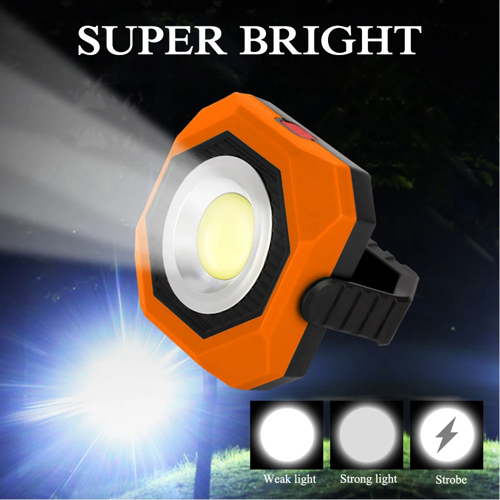 Solar Rechargeable Multifunctional Work Light USB Light Camping Light Outdoor Emergency Flashlight Magnetic Camping Lamp Torch